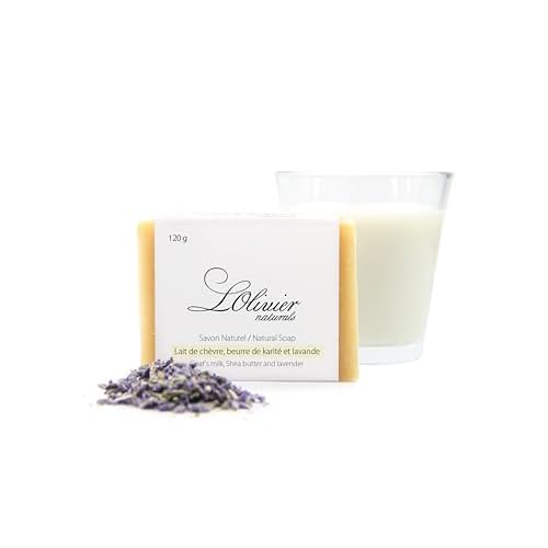 L'OLIVIER NATURALS 2 Pack Goat's Milk Soap - With Shea Butter and Lavender - All Natural Bar Soap - Handmade Soap - Made in Canada