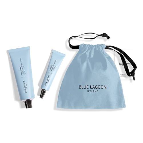 Blue Lagoon Iceland Hand Cream and Lip Balm Set | Bioactive Skincare for Dry Skin