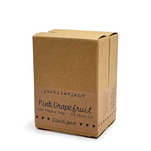 Just Like Jane¢â Pink Grapefruit Handmade Soap | 5 oz Bars | Packaging: Plain Jane (2 bars)