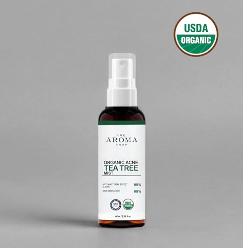 The Aroma Shop Organic Tea Tree & Rose Mist - Sensitive Skin Body & Face Spray - 3.38 fl oz (Variation 1)