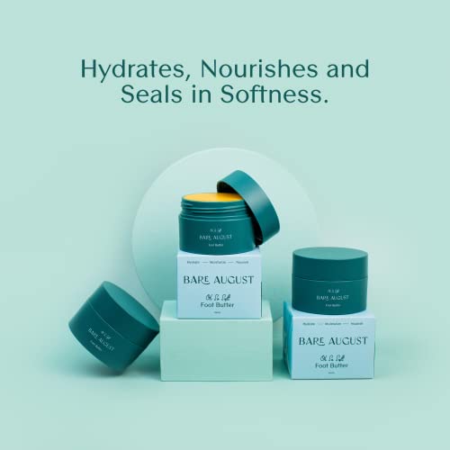Bare August Glass Foot File, Foot Cream & Foot Scrub Exfoliator Bundle