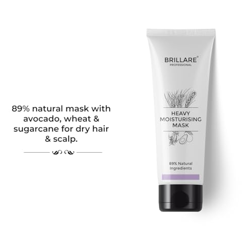 Heavy Moisturising Hair Mask for Dry Frizzy Hair - 125g with Wheat Protein & Avocado