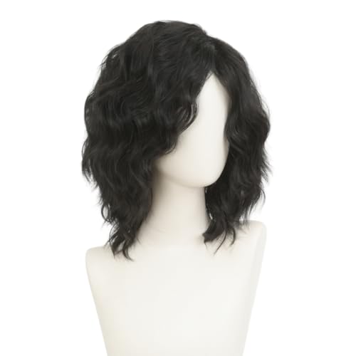 Tseses Black Curly Wigs for Men & Women - Cosplay, Party, Daily Use