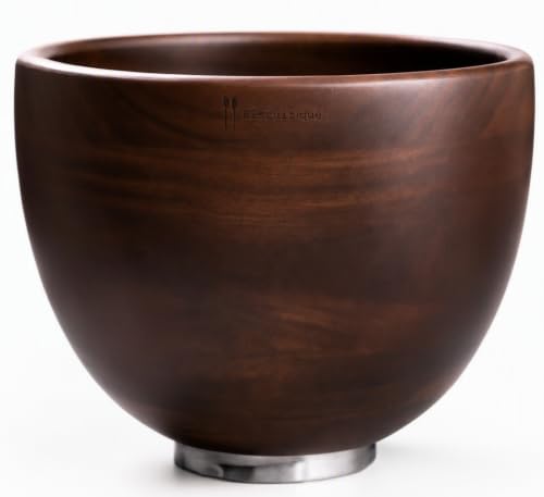 Solid American Walnut Mixing Bowl for Stand Mixers 4.5Qt & 5Qt - Elegant Kitchen Gift