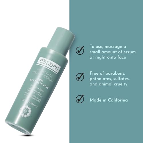 Nighttime Face Serum for Dark Spots & Hyperpigmentation - Collagen Boost, Aloe & Vitamin E - 1.7 Fl Oz