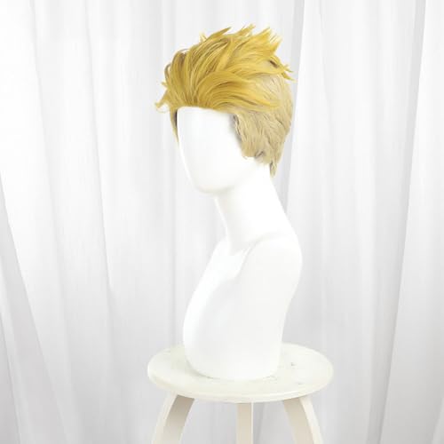 Blond Enjin Cosplay Wig for Adults - Spiky Short Synthetic Costume Hair