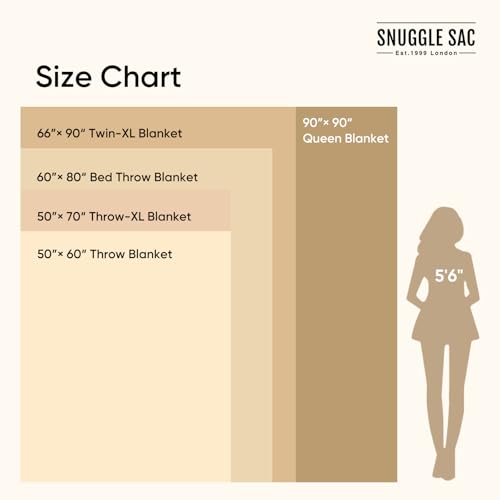 Queen Size Oversized Soft Microfiber Bed Blanket - Heather Ivory, 90x90
