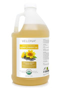 Velona USDA Organic Sunflower Oil - 7 Pound (Pack of 1) 128 fl oz Cold-Pressed