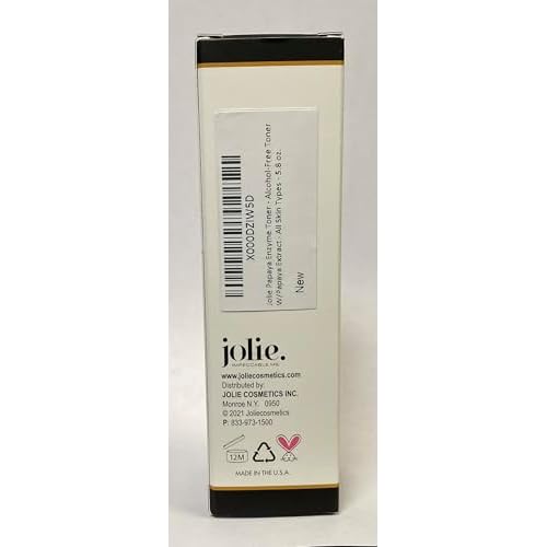 Jolie Papaya Enzyme Toner - Alcohol-Free Toner W/Papaya Extract - Clarify & Renew -Stimulate Cell Circulation - Non-Drying - No Irritation - All Skin Types - 5.8 oz.
