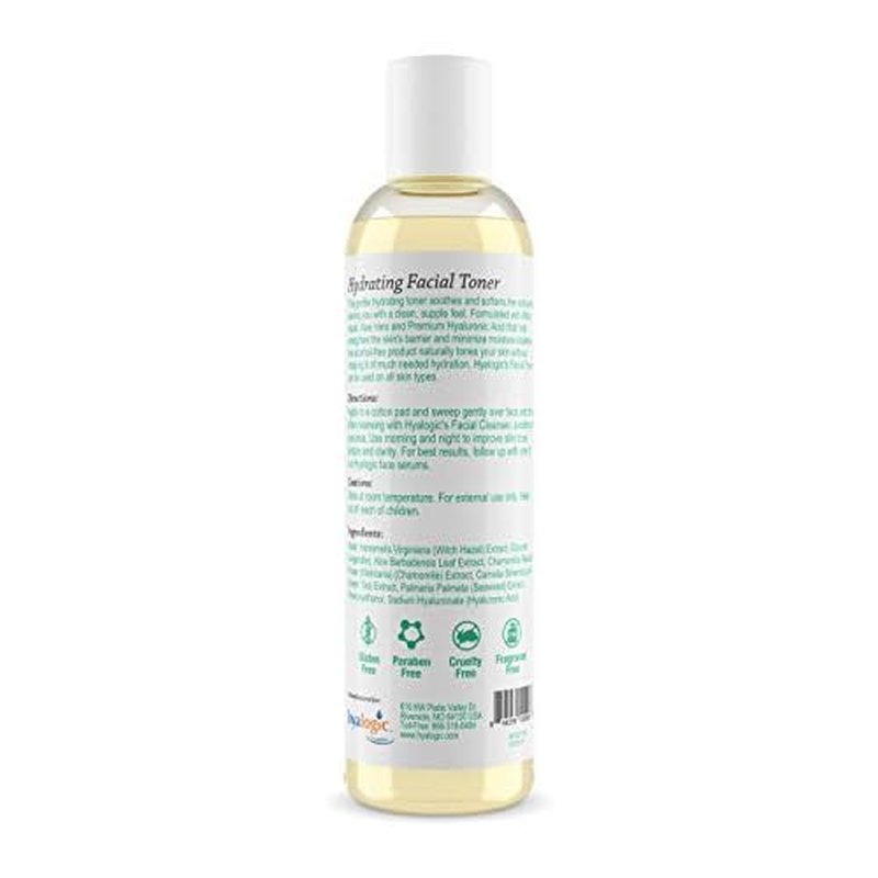 Hyalogic Witch Hazel Toner - Alcohol-Free Facial Toner with Hyaluronic Acid & Aloe Vera - Amazing Face Astringent for All Skin Types - Facial Toner to Boost Brightness & Softness (8 fl oz)