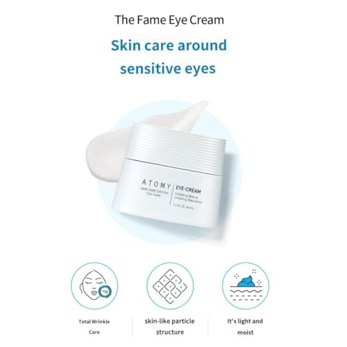 A.t.o.m.y The Fame Eye Cream ? Meticulously Crafted K-Beauty Under-Eye & Facial Moisturizer with Panthenol, 5-Layer Hyaluronic Acid & Ceramide for Soft, Supple, Firm-Looking Skin (40 mL / 1.4 fl oz)