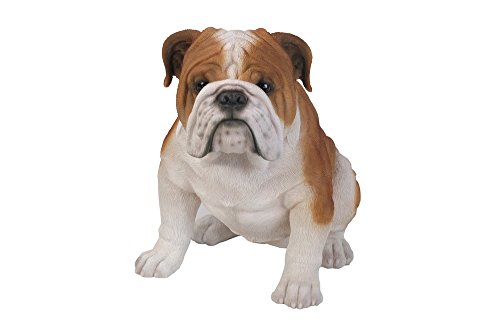 Large Bulldog Garden Statue - Realistic Polyresin Dog Sculpture for Indoor Outdoor Decor