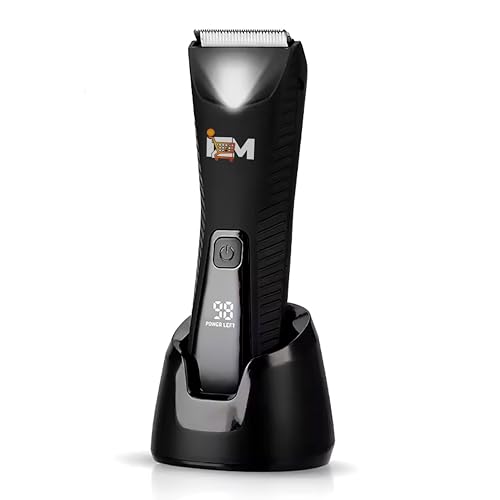 Body Hair Trimmer for Men ? Waterproof Groomer with Skin-Friendly Blade, USB Rechargeable Ball Shaver for Sensitive Areas Men Grooming Trimmer (Black)