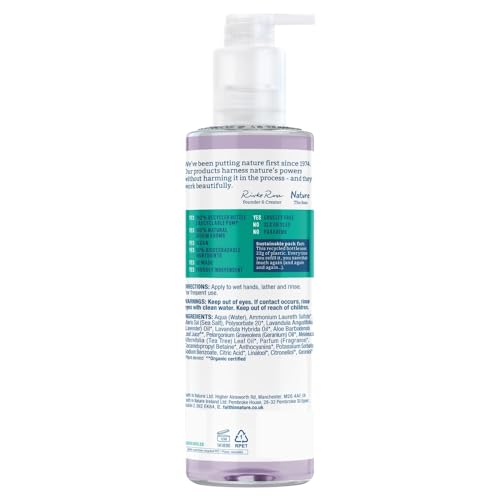 FAITH IN NATURE Natural Lavender and Geranium Liquid Hand Wash, Relaxing, Vegan and Cruelty Free, No SLS or Parabens, 400 ml