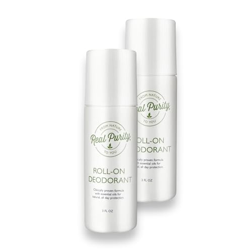Natural Roll-On Deodorant Pack - Unisex, Fragrance-Free, Long-Lasting Freshness