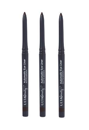 Velvet Matte 3-Pack Waterproof Automatic Brown Eyeliner - Deep Matte 0.01 oz