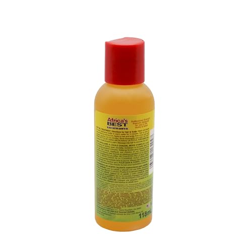 Africa's Best - Jamaican Black Castor Growth Oil, High in Vitamin E, Minerals and Proteins, Help Repair Dry Scalp, Split Ends, Thinning hair and Promotes Regrowth, 4oz Bottle, Brown