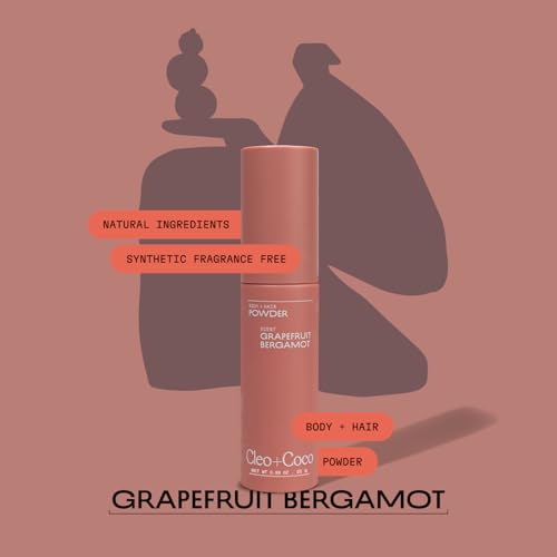 Cleo+Coco 88oz Natural Dry Shampoo & Body Deodorant Powder Pack of 2 - Grapefruit Bergamot