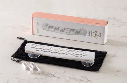 White 4-in-1 Hair Extension Style Caddy - Portable Waterproof Hair Organizer