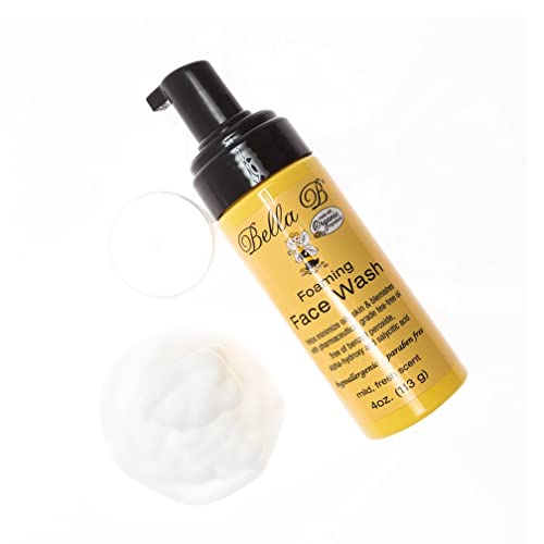 BELLA B Foaming Face Wash 4 oz - Pregnancy Safe Face Wash - Tea Tree Foaming Face Wash Made with Organic Ingredients - Use Twice Daily for Clear Skin