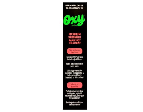 Oxy Maximum Strength Rapid Acne Spot Treatment 1oz (Pack of 3) - Fast Redness Relief
