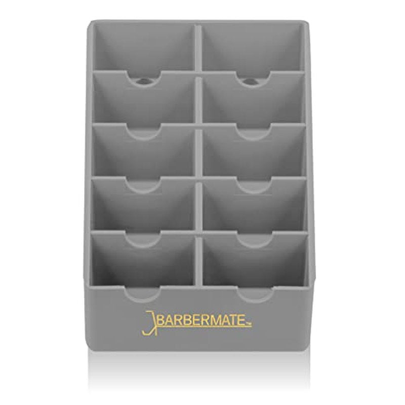 BarberMate¢ç Blade Rack Storage Tray - Holds 10 Clipper Blades (Gray)
