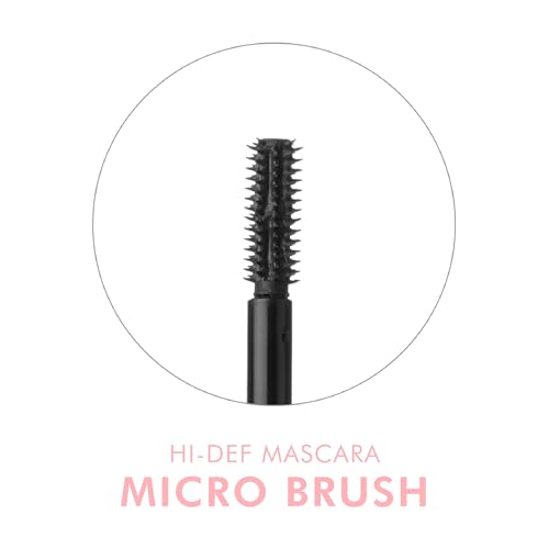 Beauty for Real Hi-Def Mascara, Just Black - Set of 3 - Defining & Volumizing Lash Definer - Humidity & Smudge Proof - Micro Brush Ensures Versatile Application - 2.3 oz
