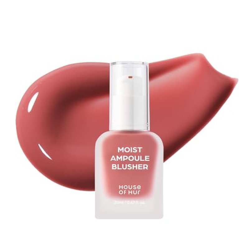 House of Hur Liquid Blusher ? Korean Makeup Hydrating Liquid Blush ? Water-Based, Blendable + Buildable ? Hyaluronic Acid + Panthenol, Dewy Finish ? 11 Shades ? 03 Rose Brown (20 ml/0.68 fl oz)