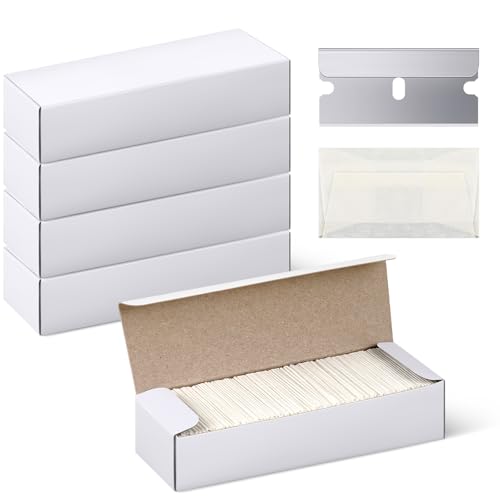 Lasnten 1500 Pack Single Edge Razor Blades - High Carbon Steel Replacement Scraper Blades for Paint, Labels & Decals, Variation of 500