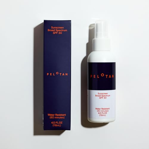 Pelotan Sports Sunscreen Spray SPF 30 (4 Fl Oz) - Lightweight, Sweat?Resistant Sun Protection for Cyclists & Runners ? Used by Pro Athletes ? For Sensitive Skin