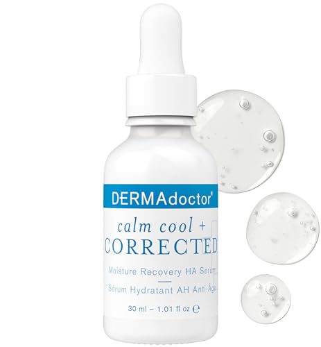 DERMAdoctor Hyaluronic Acid Moisturizer & Face Serum for Sensitive Skin – Hyaluronic Sensitive Skin Variant, 1 fl oz