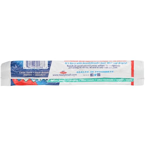 Prepasted Reusable Toothbrush 30 Pack - Mint Flavor, Made in USA, Airline Friendly