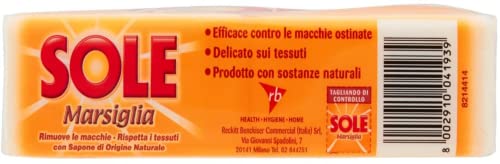 SOLE Marseille Laundry Soap for Pre-Treating - Natural Stain Remover, Pack of 4, 8.8oz