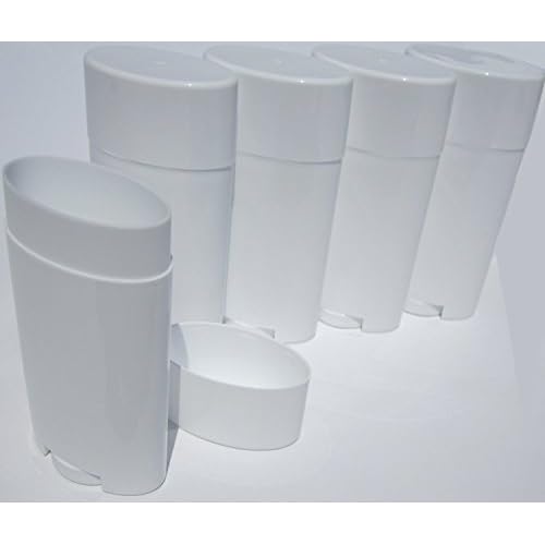 Empty Plastic Oval Deodorant Containers Lip Balm Tubes with Lid Caps 15ML for Lipstick, Crayon,chapstick,homemade Lip Balm,BPA Free (50 Pcs)