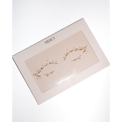 Cat Eye Crystal Eye Jewels in Gold by Mercy London Beauty Costume Accessories Face Gems Jewels All in One Stick On Sticker