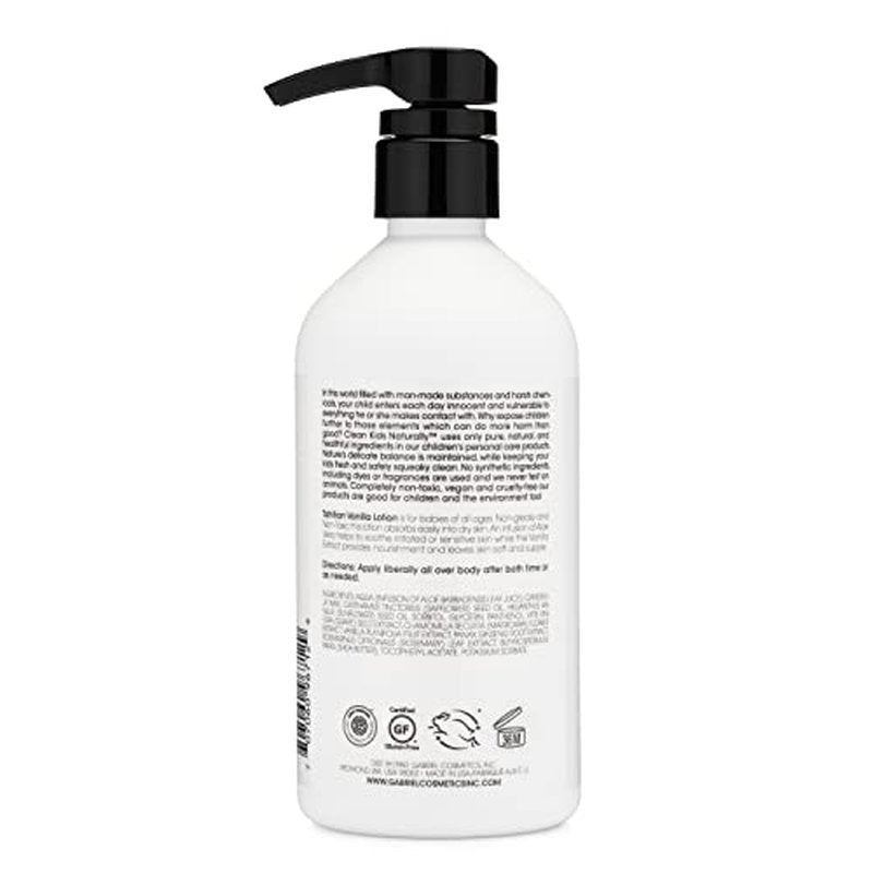Gabriel Cosmetics Clean Kids Naturally Tahitian Vanilla Body Lotion, EWG Verified, 16oz