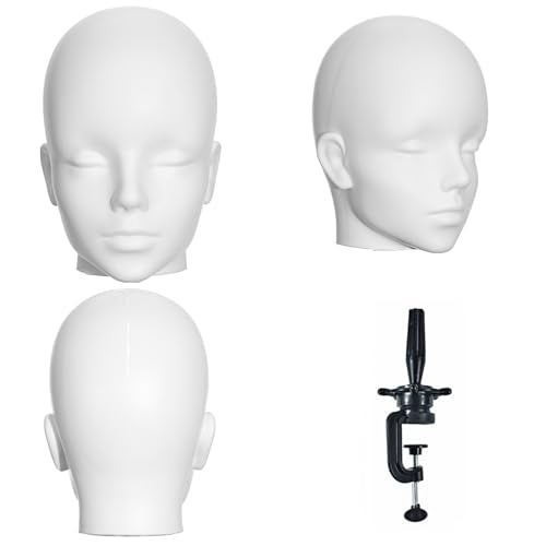 Mannequin Head Male Professional Cosmetology Display Head White DMT-White