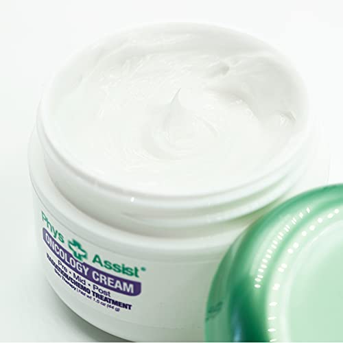 PhysAssist Oncology Cream 1.5 oz. Travel Size. Soothing, Calming and Hydrating to Stressed Skin Undergoing Chemo or Radiation. Made with Botanicals of Lavender, Calendula, Peppermint