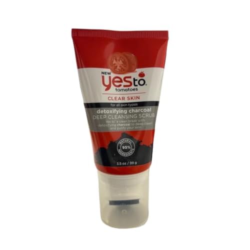 Yes To Tomatoes Clear Skin Detoxifying Daily Cleanser For Acne Prone Skin, Deep Clean, Salicylic Acid & Charcoal, 97% Natural Ingredients, 5 Fl Oz