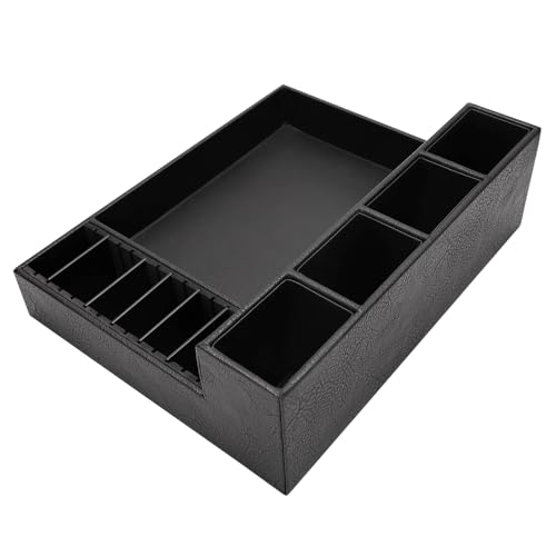 Large Barber Storage Box with Detachable Organizer & Shear Holder - PU Leather Salon Tool Case