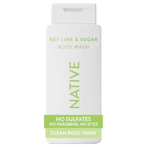 Native Body Wash Contains Naturally Derived Ingredients | For Women & Men, Sulfate, Paraben, & Dye Free Leaving Skin Soft and Hydrating | Key Lime & Sugar 18 oz