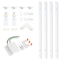 13FT H Track Lighting Rails Kit with Canopy Connectors for Adjustable Home Lighting