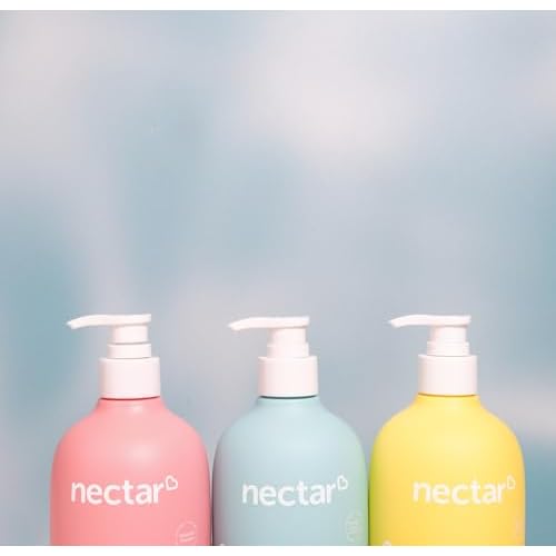 Nectar Life Exfoliating & Moisturizing Hand Wash 3-Pack, Volcanic Pumice for Hand Scrub, Shea Butter Softens Hands, Clean Vegan Ingredients