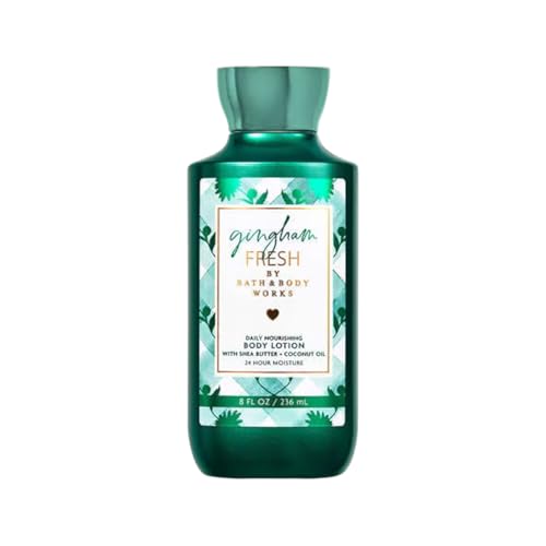 Bath and Body Works Gingham Fresh Super Smooth Body Lotion Sets Gift For Women 8 Oz (Gingham Fresh)