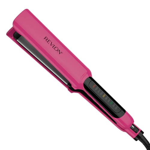 Revlon Smooth Brilliance Ceramic Hair Flat Iron - 1.5 Inch Plates - Pink Variation