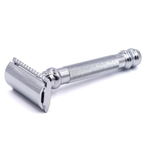 Parker 98R Heavyweight Safety Razor - Silver, 1 Pack, Long Handle, Closed Comb