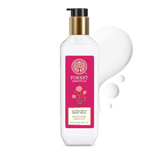 Forest Essentials Indian Rose Absolute Body Lotion 200ml - Ultra Rich Moisturizer for Smooth Skin