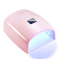 Pink Cordless UV LED Nail Lamp - Rechargeable Manicure Dryer with Smart Sensor