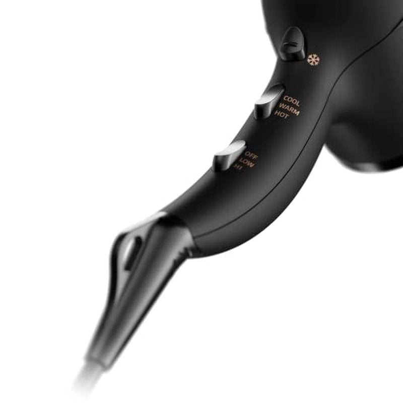 Andis 80750 1875-Watt Tourmaline Ceramic Ionic Salon Hair Dryer with Diffuser, Fast Dry Low Noise Blow Dryer, Travel Hairdryer for Normal & Curly Hair, Soft Grip, Black