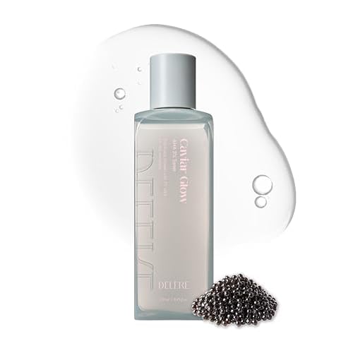 Delere Caviar AHA 3% Glow Toner | Korean Collagen Exfoliating Toner | Korean Exfoliator for Radiance, Collagen Skin Care, 250ml